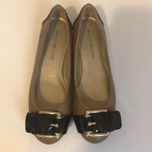 Bandolino brown/black buckle ballet Flats size 7 m